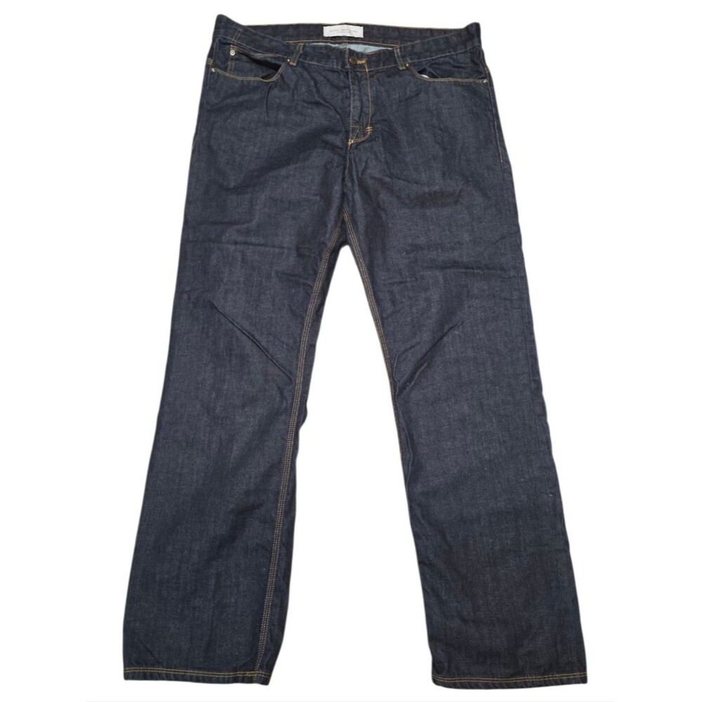 Andrew Marc New York Men's Straight Relaxed Leg Dark Denim Jeans